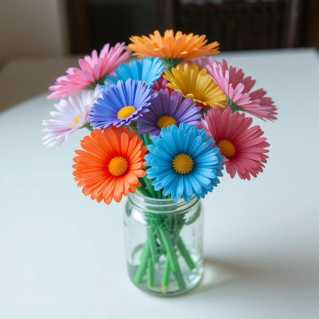 Cupcake Liner Flowers Bouquet