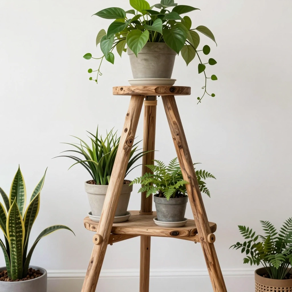 Driftwood Plant Stand