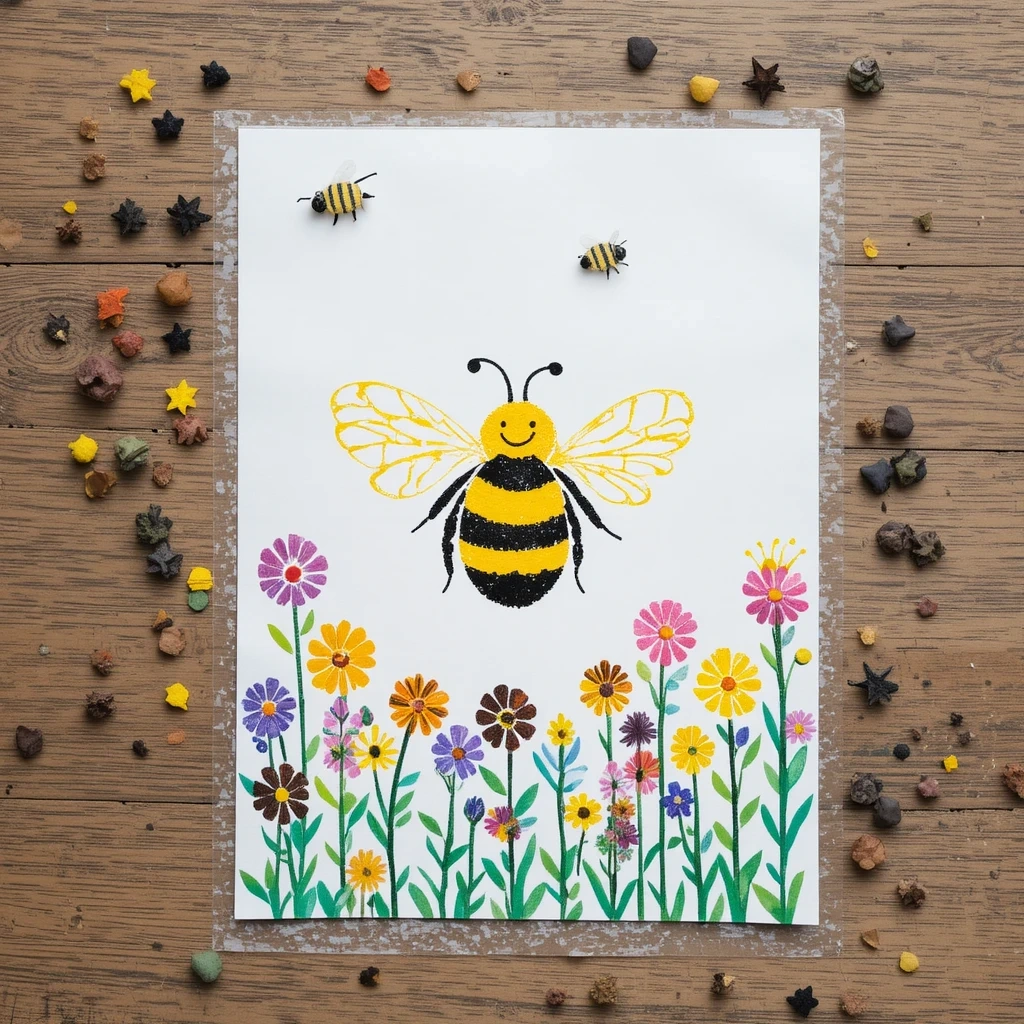 Fingerprint Bumblebee Craft