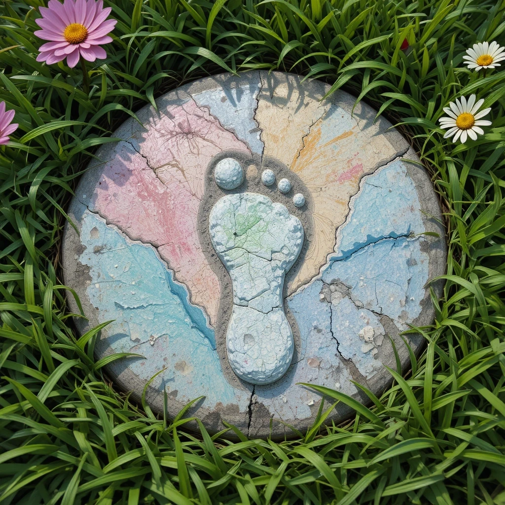Footprint Garden Stepping Stone