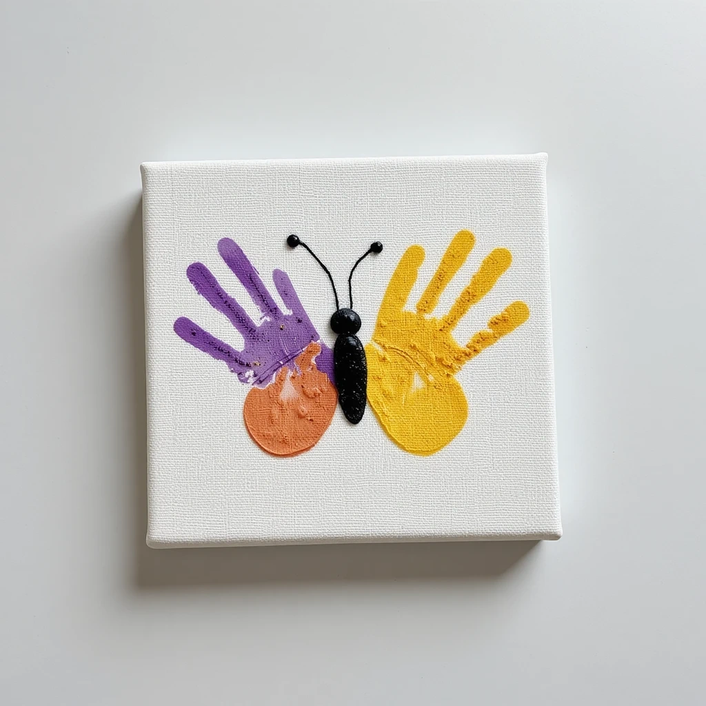 Handprint Butterfly Canvas