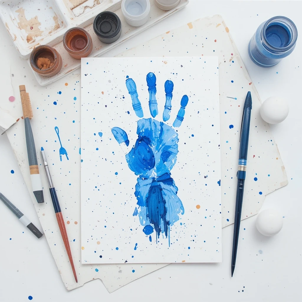 Handprint Tie Card