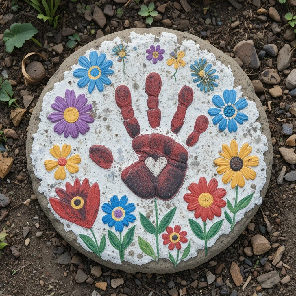 May Crafts for Kids Garden Stepping Stones