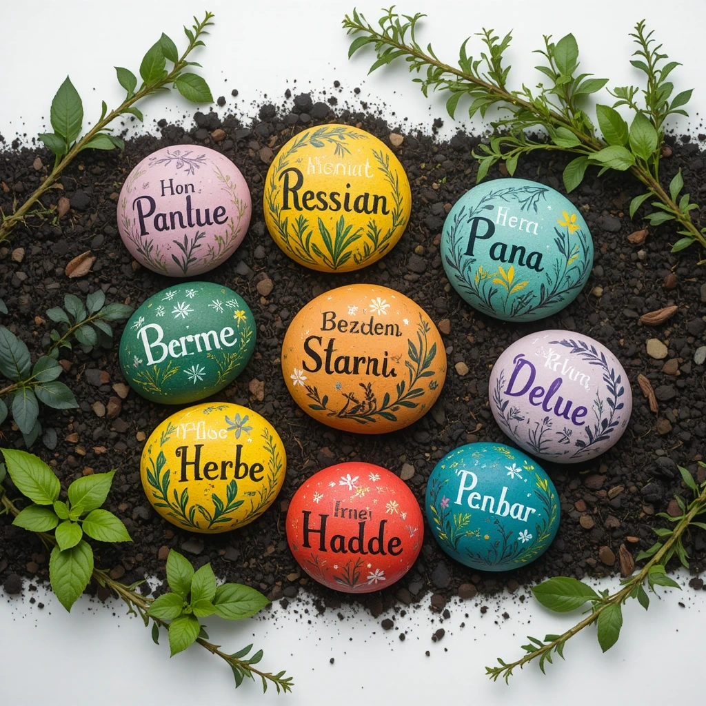 Painted Rock Garden Markers