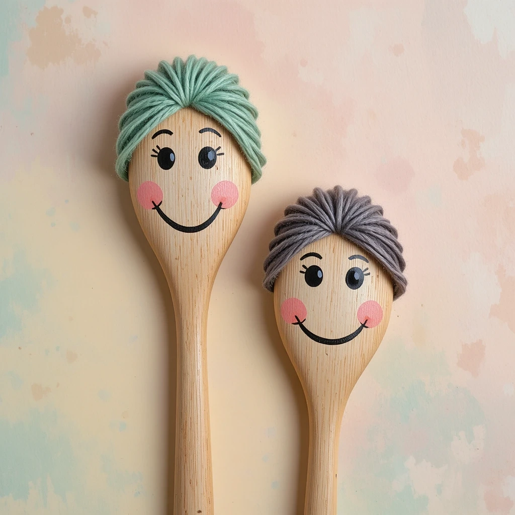 Painted Wooden Spoon Puppet