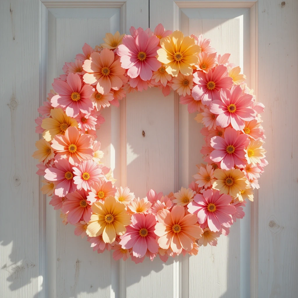 Paper Plate Flower Wreath