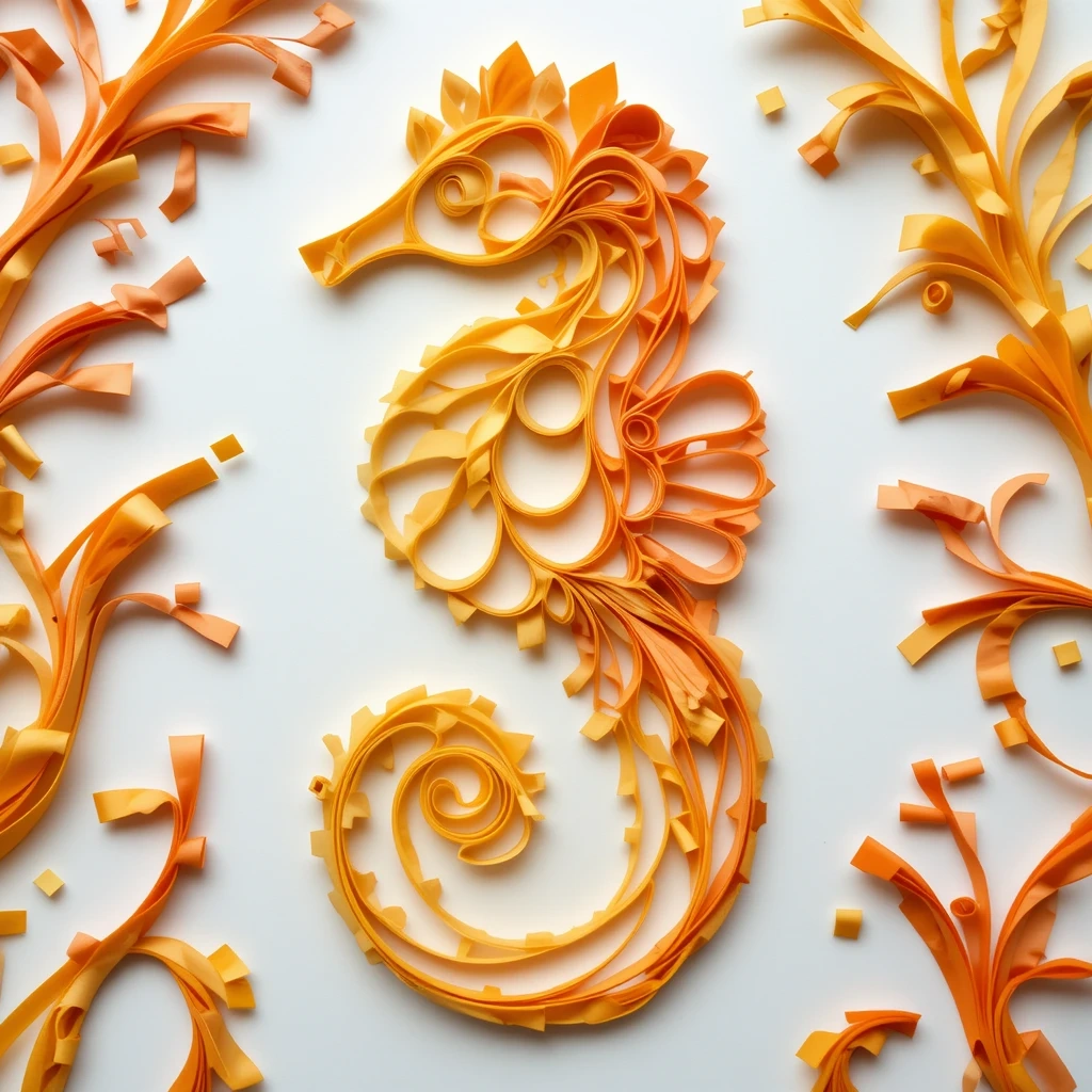 Paper Strip Seahorse