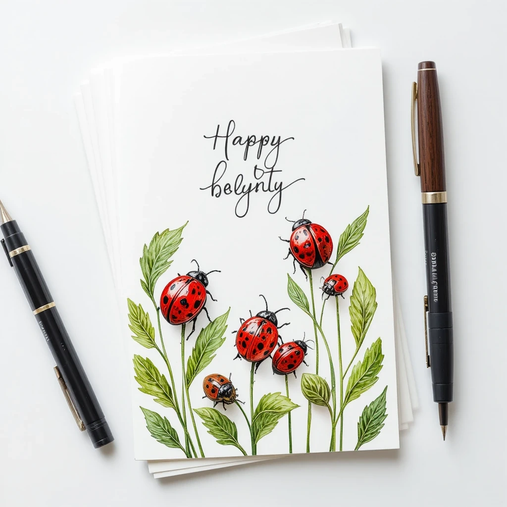 Thumbprint Ladybug Card