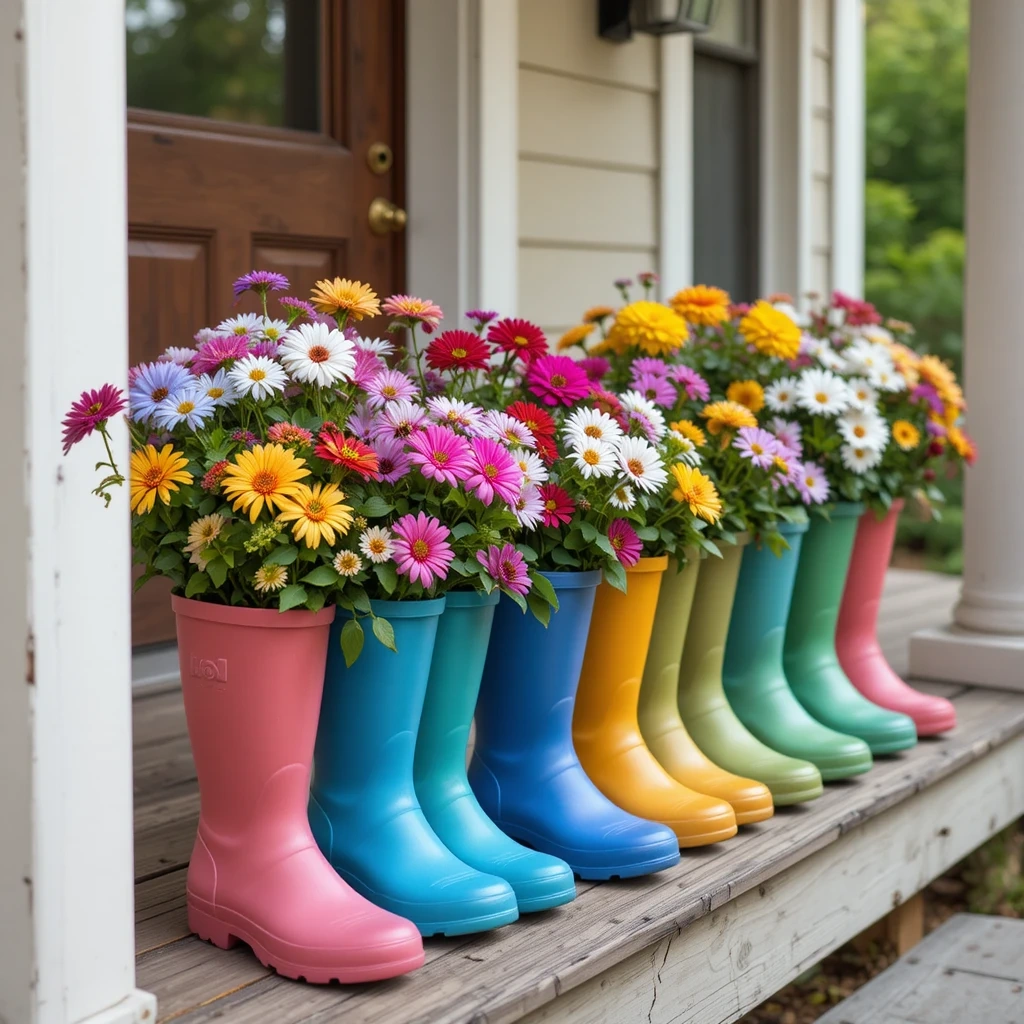 Upcycled Boot Planter