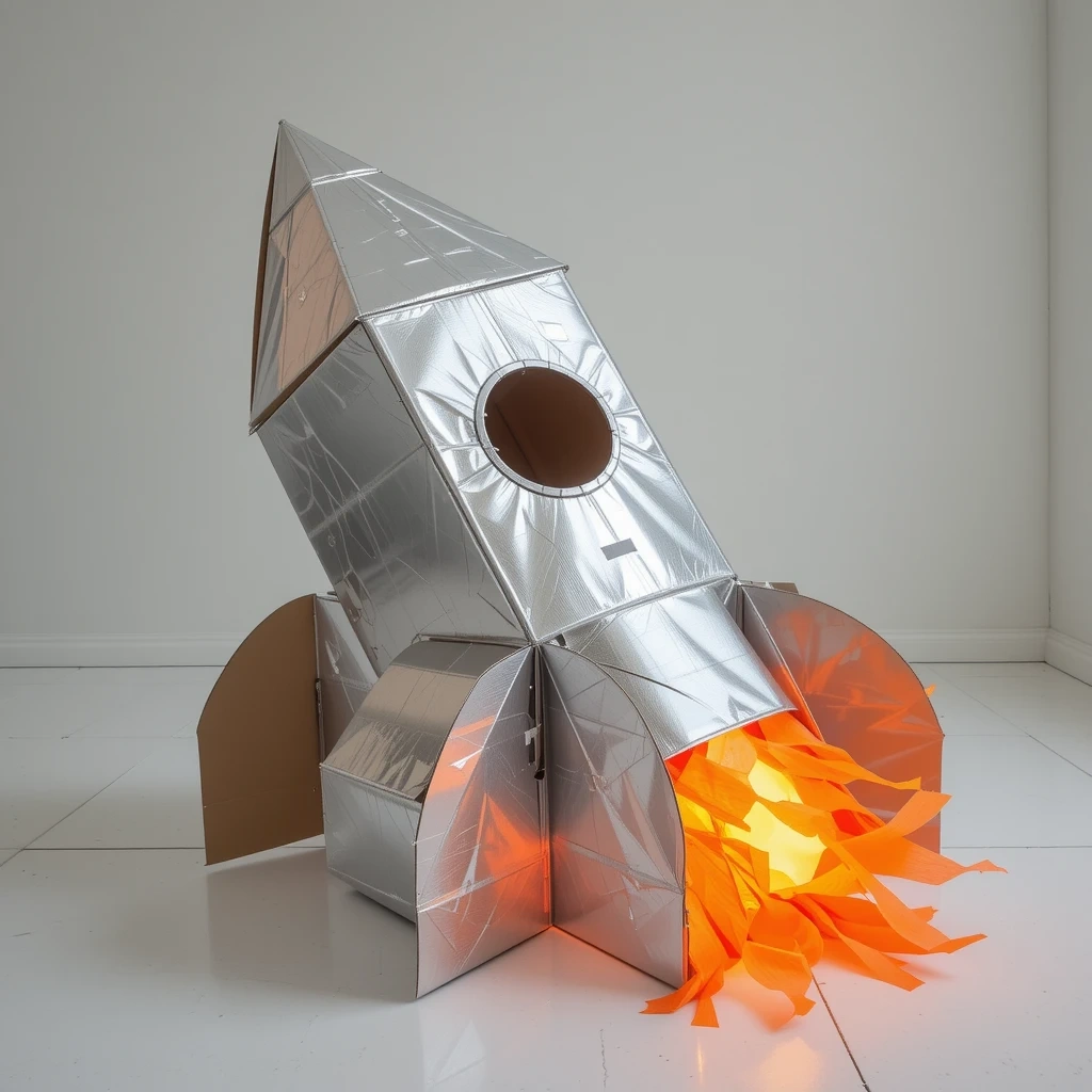 Cardboard Box Rocket Ship