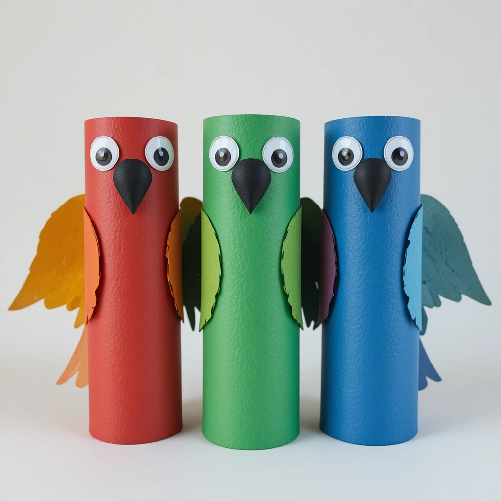 Cardboard Tube Parrot