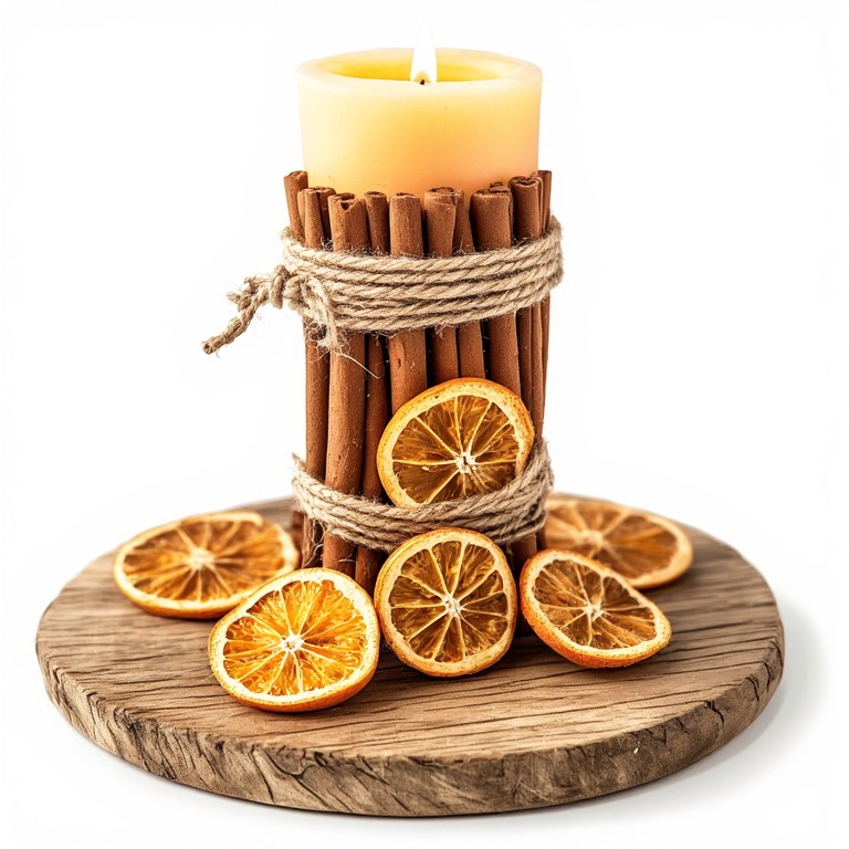 Cinnamon Stick Bundle Candle Ring