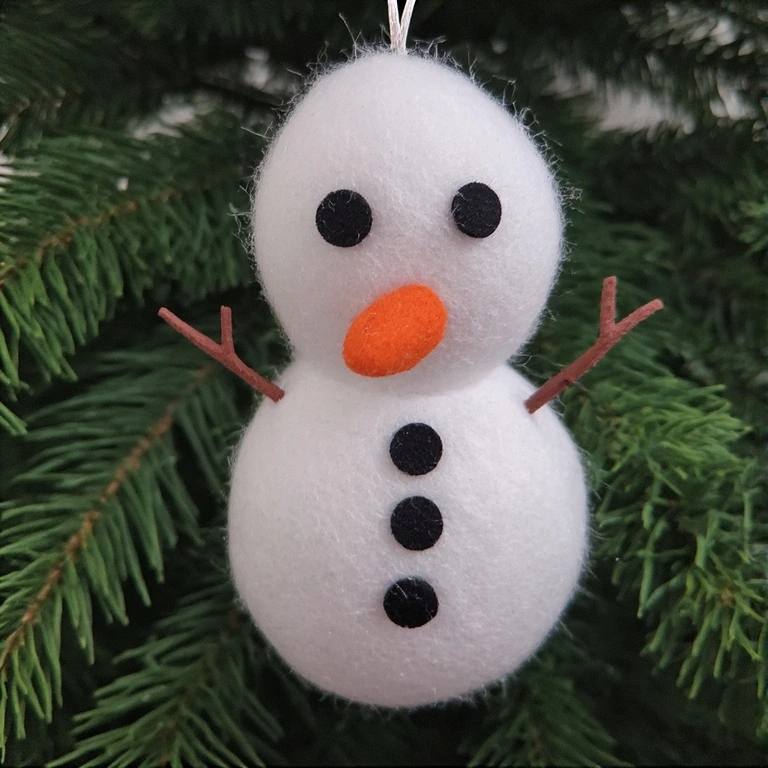 Felt Snowman Ornament