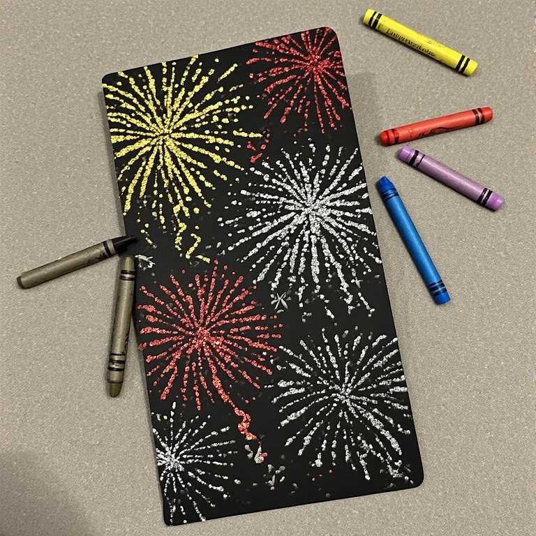 Fireworks Scratch Art Cards