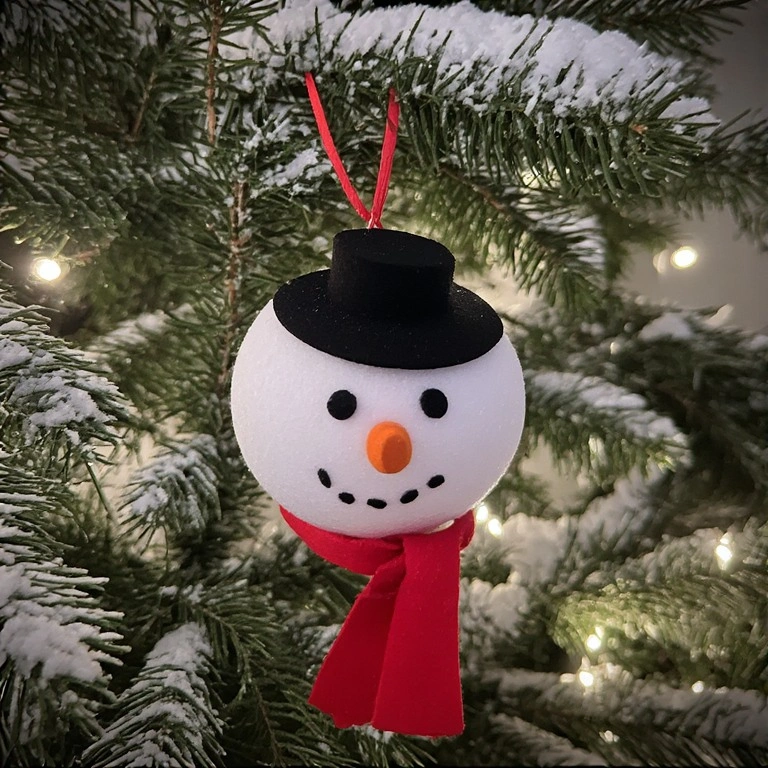 Foam Ball Snowman Ornament