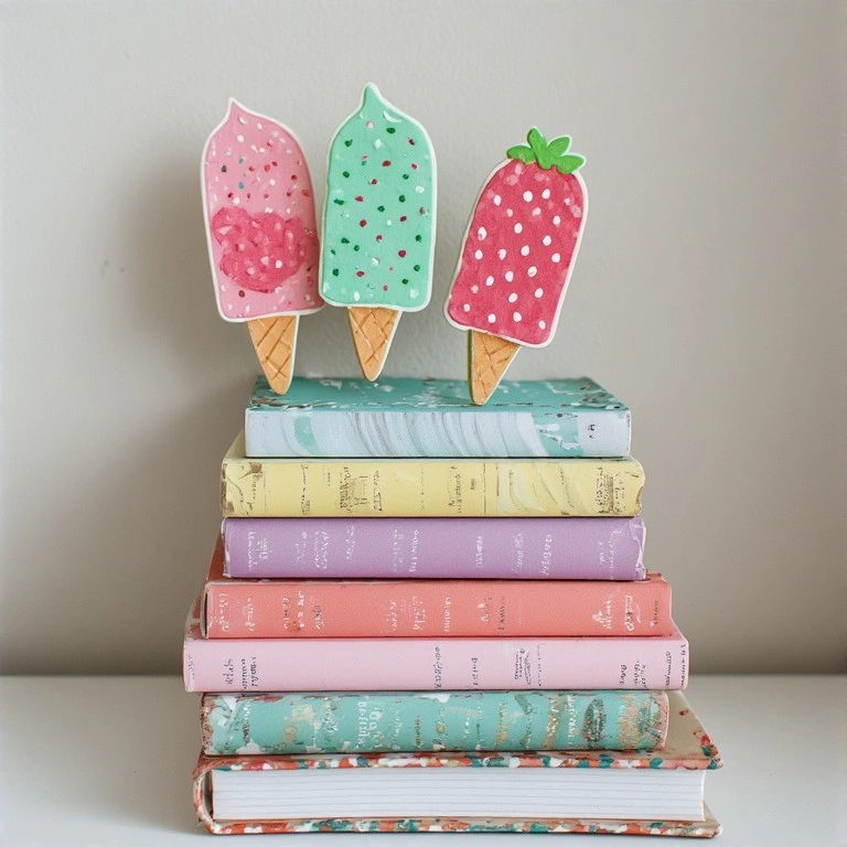 Foam Sheet Ice Cream Bookmark