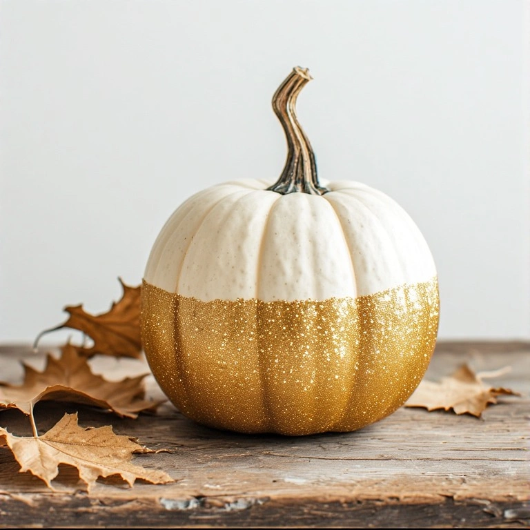 Glitter Dipped Pumpkin