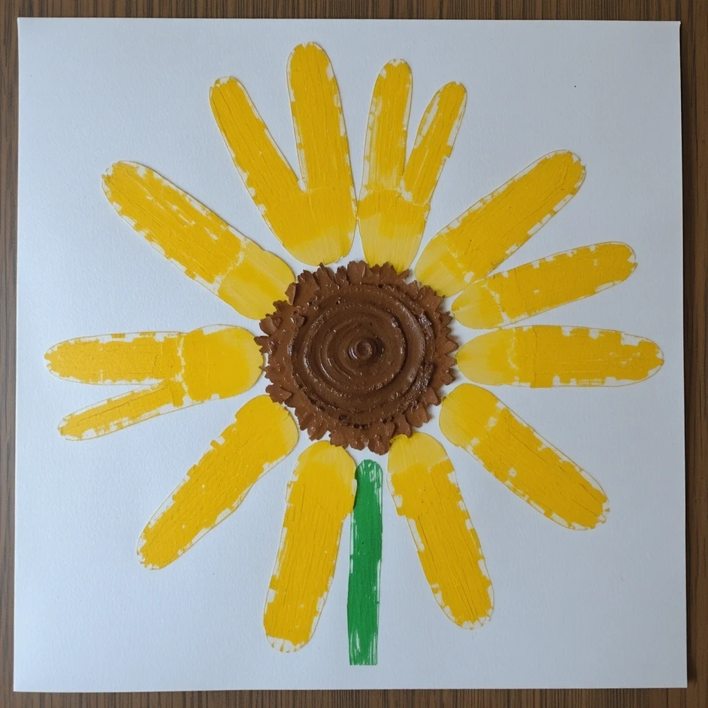Handprint Sunflower Card