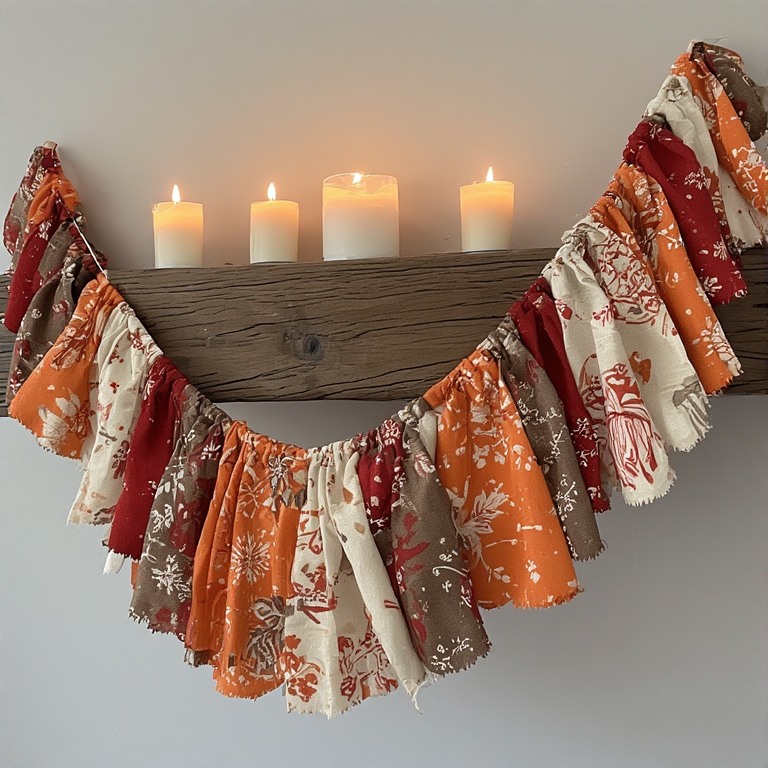 Homespun Fabric Garland