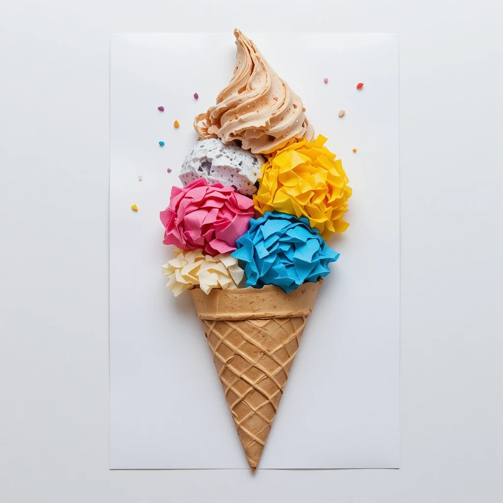 Ice Cream Cone Collage