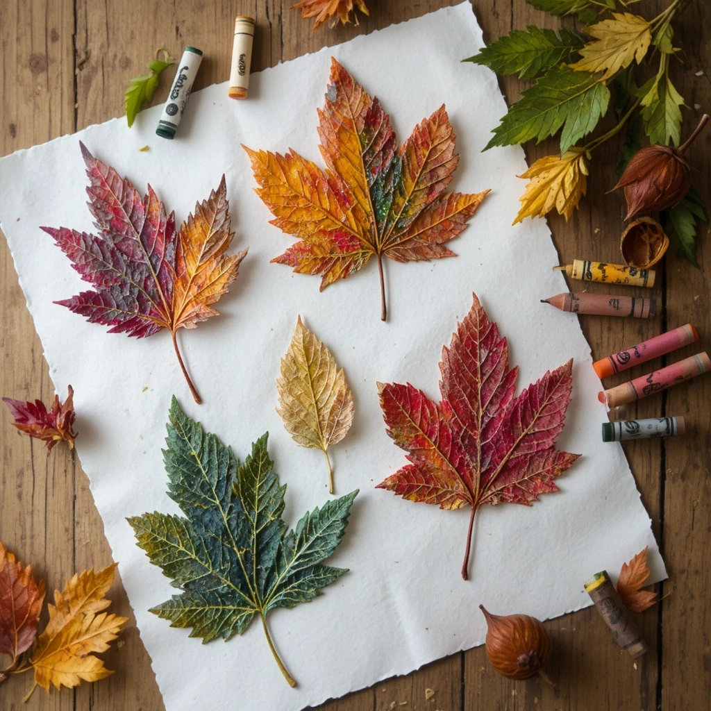 Leaf Rubbings Art
