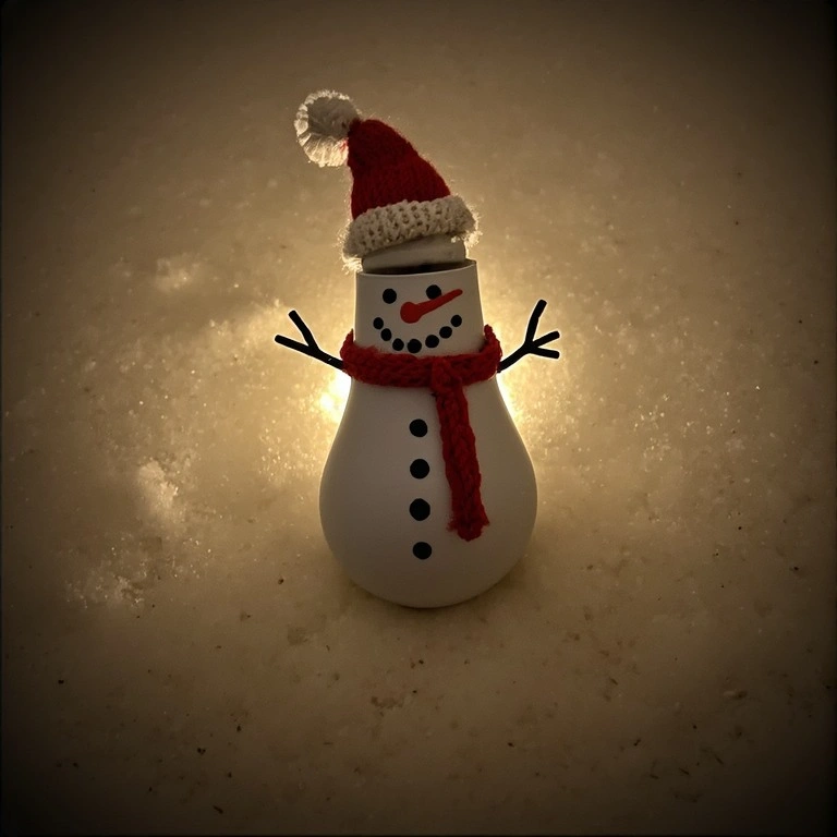 Lightbulb Snowman