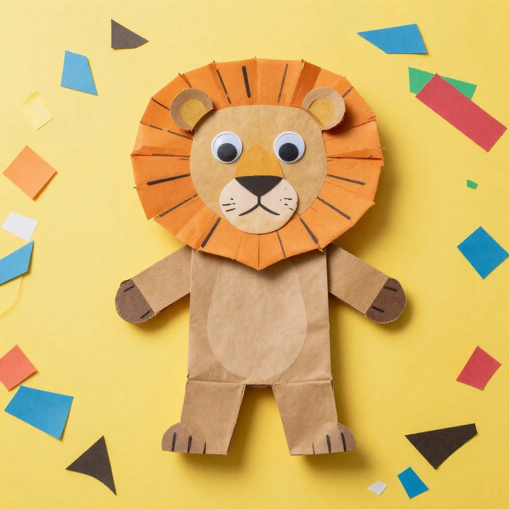 Lion King Simba Paper Bag Puppet