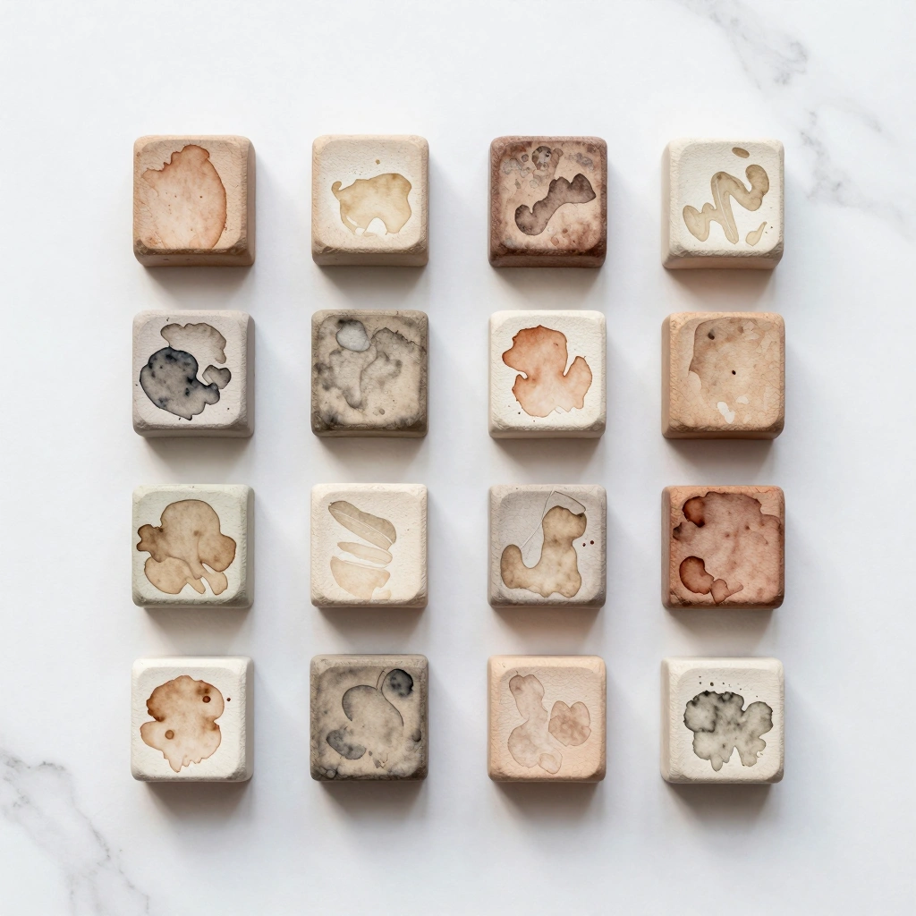 Painted Brick Coaster Set
