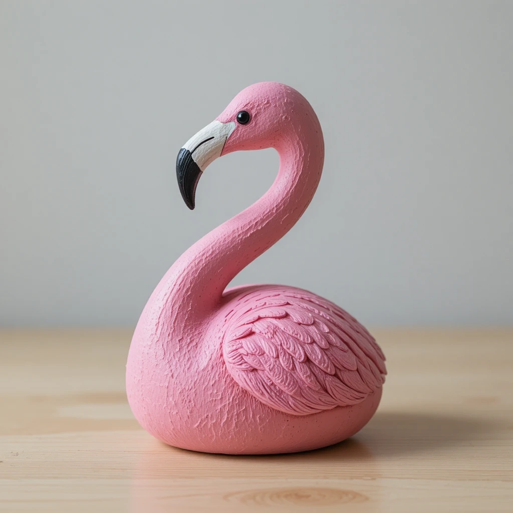 Painted Rock Flamingo