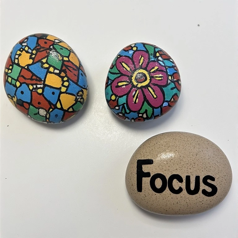 Painted Rock Paperweights