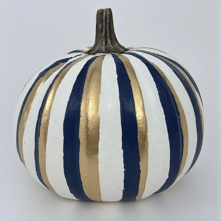 Painted Striped Pumpkin