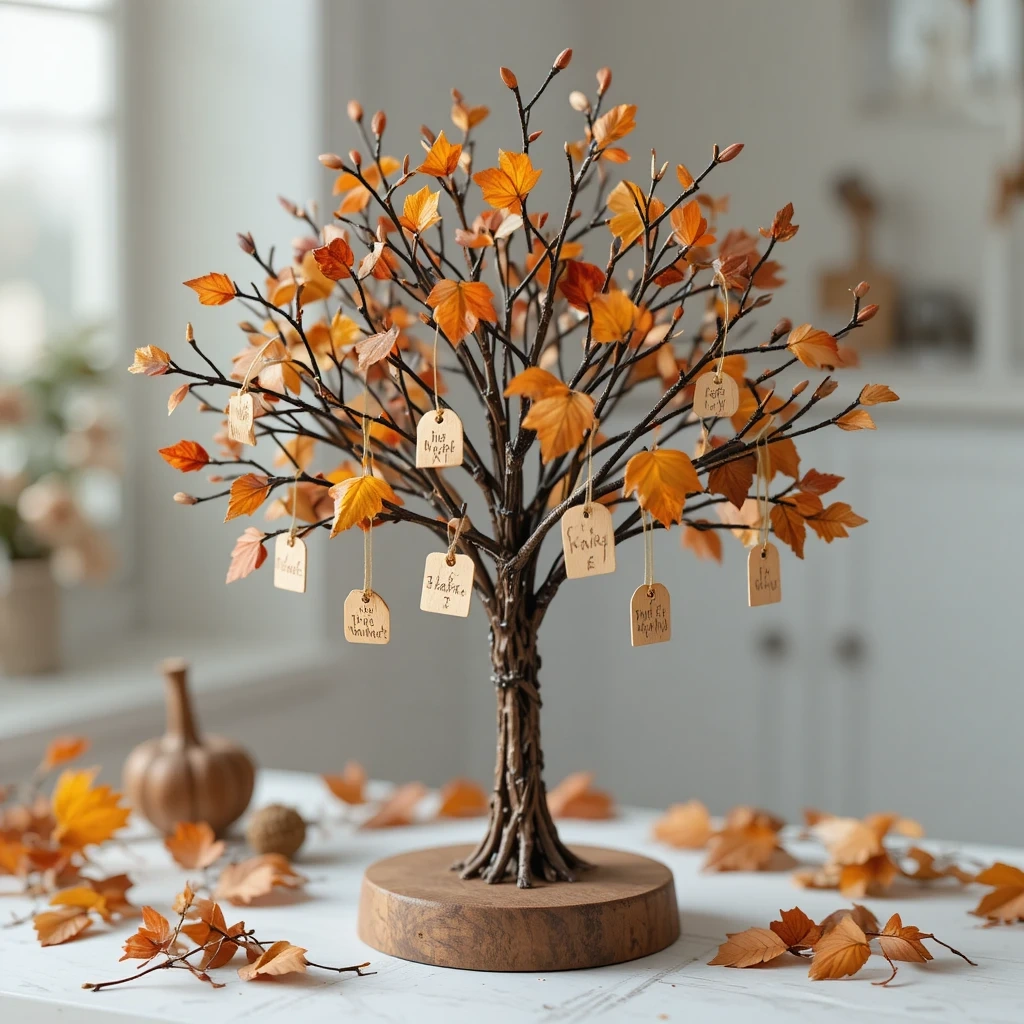 Painted Wood Thankful Tree