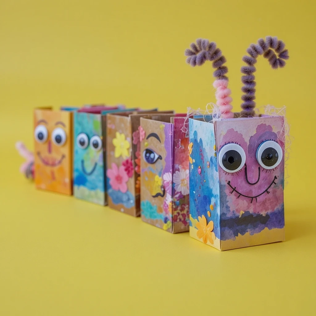 Paper Bag Caterpillar Puppet