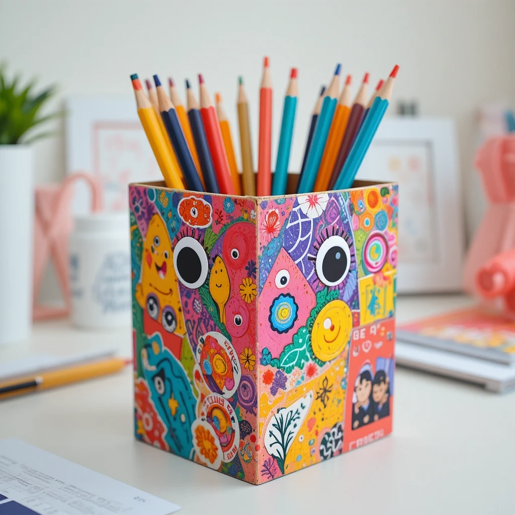 Paper Cup Pencil Holder