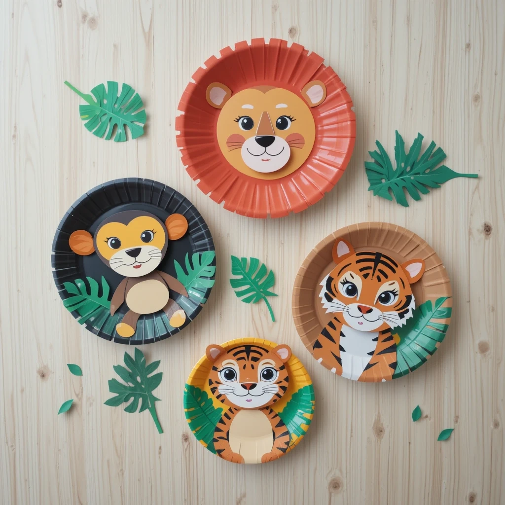 Paper Plate Jungle Animals