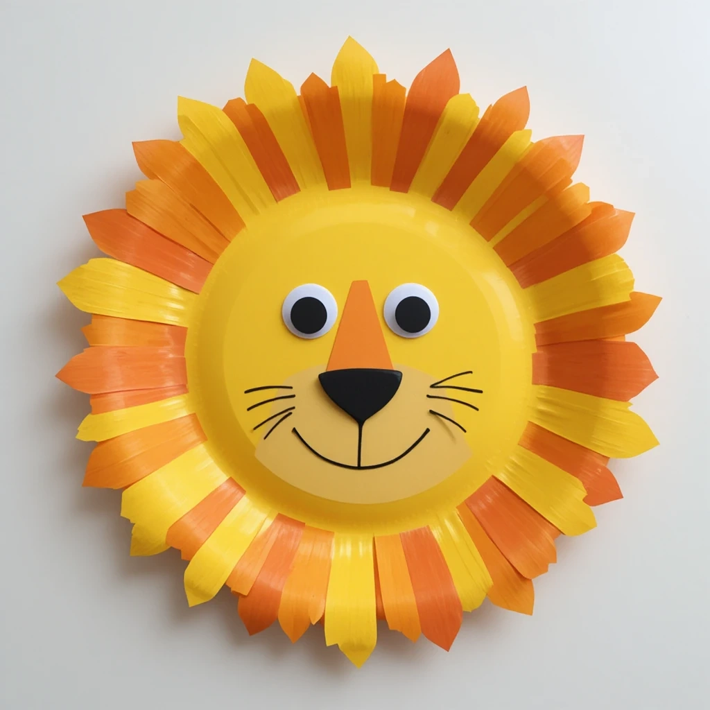 Paper Plate Lion 