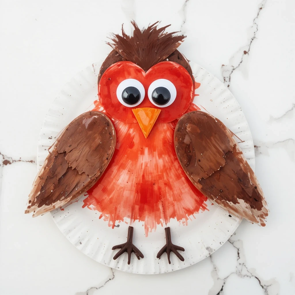 Paper Plate Robin