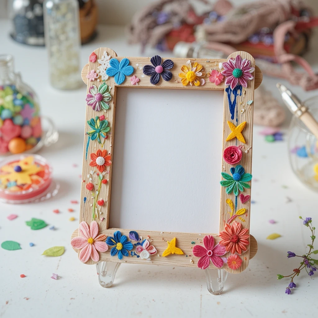 Popsicle Stick Photo Frame