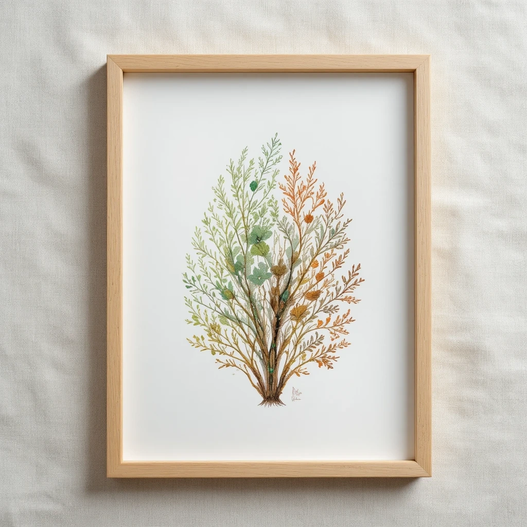 Pressed Seaweed Art