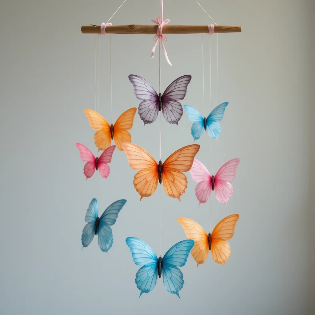 Rainforest Crafts Butterfly Mobile