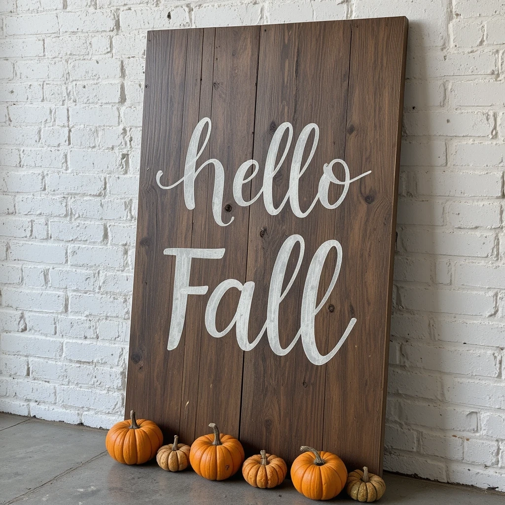 Reclaimed Wood Fall Sign