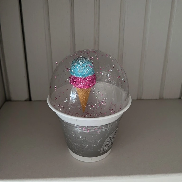 Recycled Cup Snow Globe