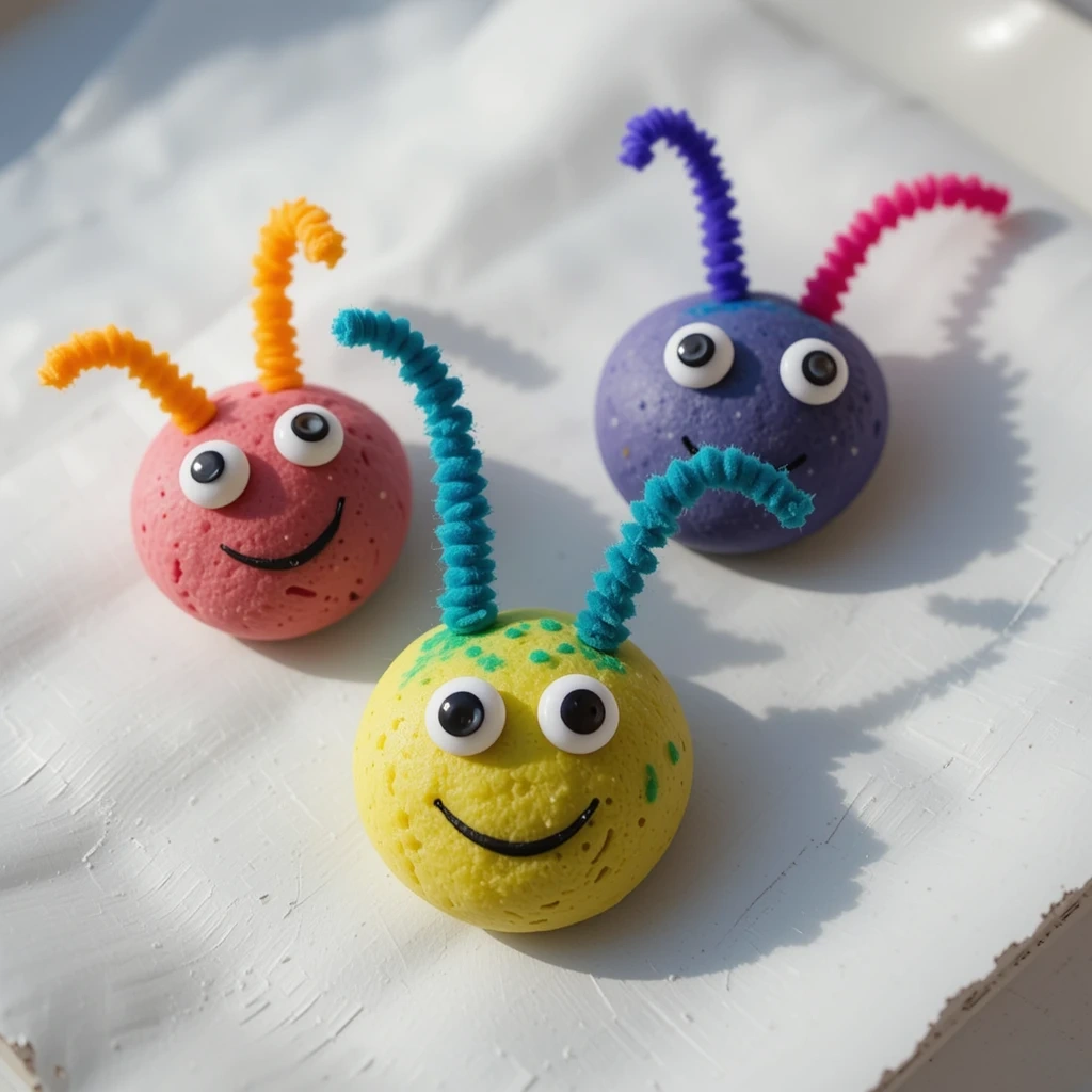 Salt Dough Alien Faces