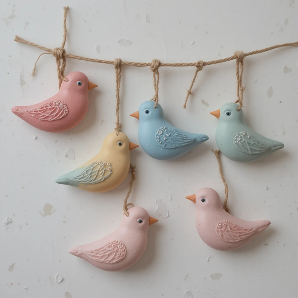 Salt Dough Bird Ornaments