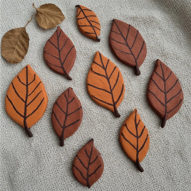 Salt Dough Leaf Ornaments