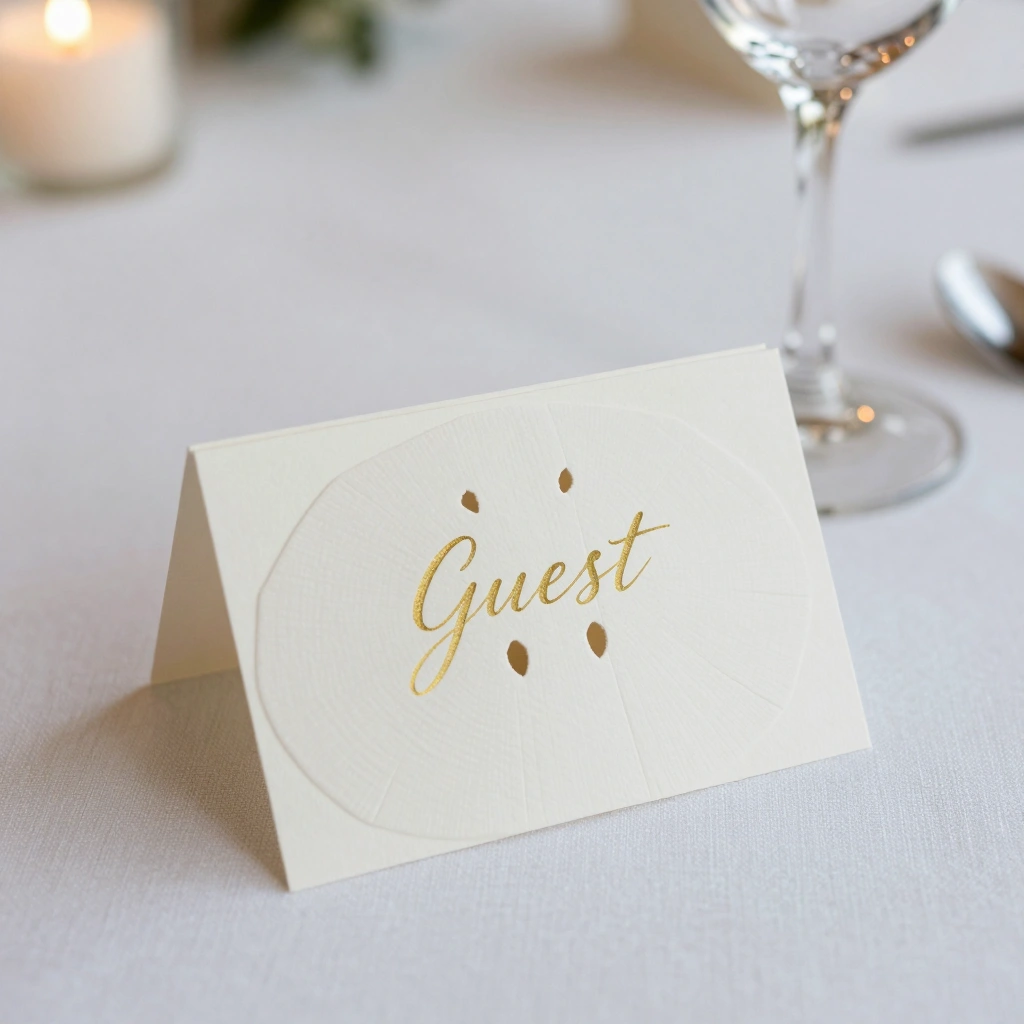 Sand Dollar Wedding Place Cards