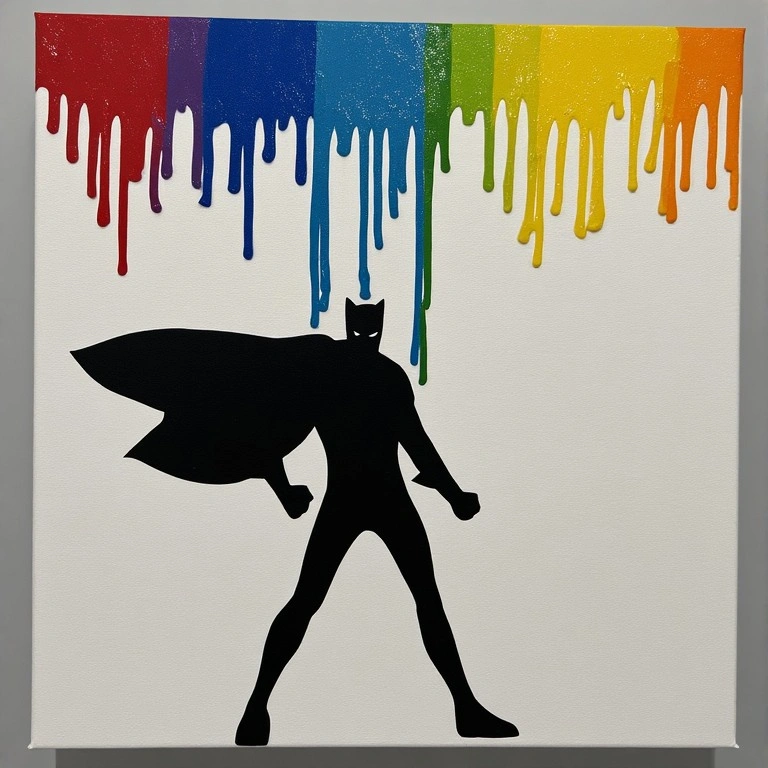 Superhero Crayon Melted Art