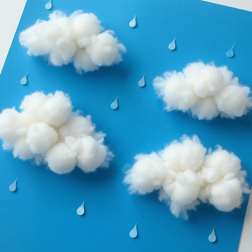 Toddler Crafts with Cotton Balls 