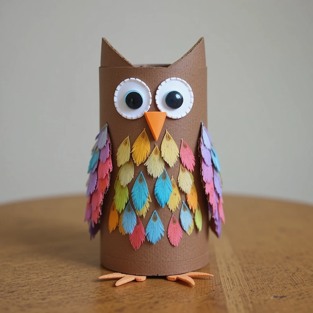 Toilet Paper Roll Owl