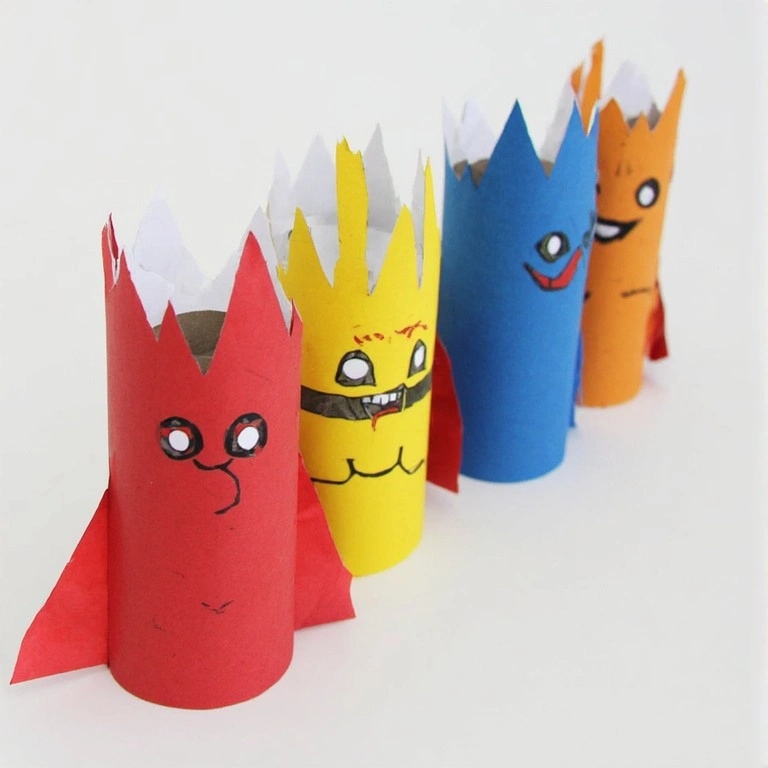 Toilet Paper Roll Superhero Figures